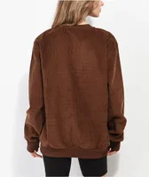 Reebok Classics Brown Corduroy Crewneck Sweatshirt