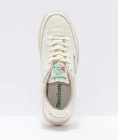 Reebok Club C 85 Chalk, Green & White Shoes