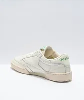 Reebok Club C 85 Chalk, Green & White Shoes