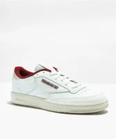 Reebok Club C 85 Chalk & Burgundy Blue Shoes