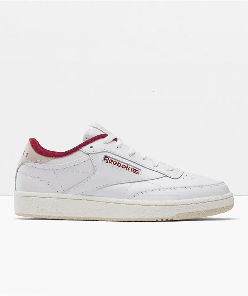 Reebok Club C 85 Fomo Chalk & Burgundy Shoes