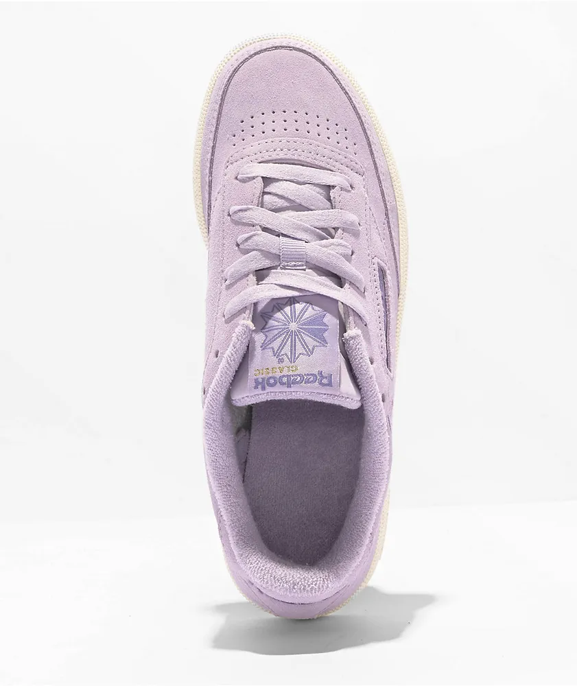 Reebok Club C 85 Suede Sunwashed Purple Skate Shoes