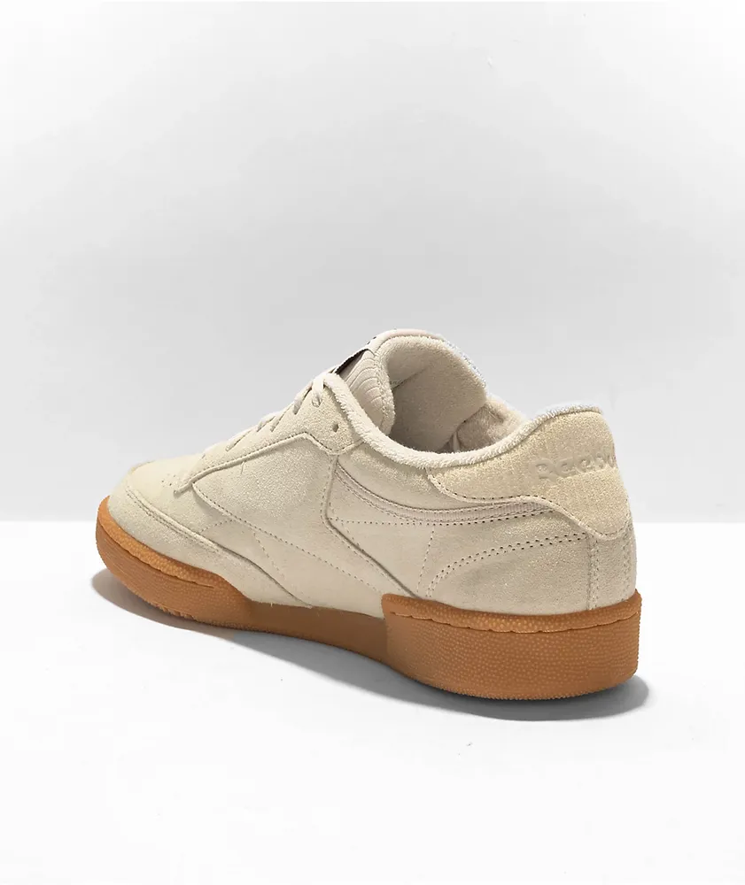 Reebok Club C 85 Suede White & Gum Shoes