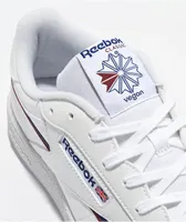 Reebok Club C 85 Vegan White, Blue & Burgundy Shoes