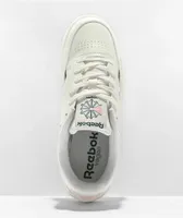 Reebok Club C 85 Vegan White, Pink, & Green Shoes