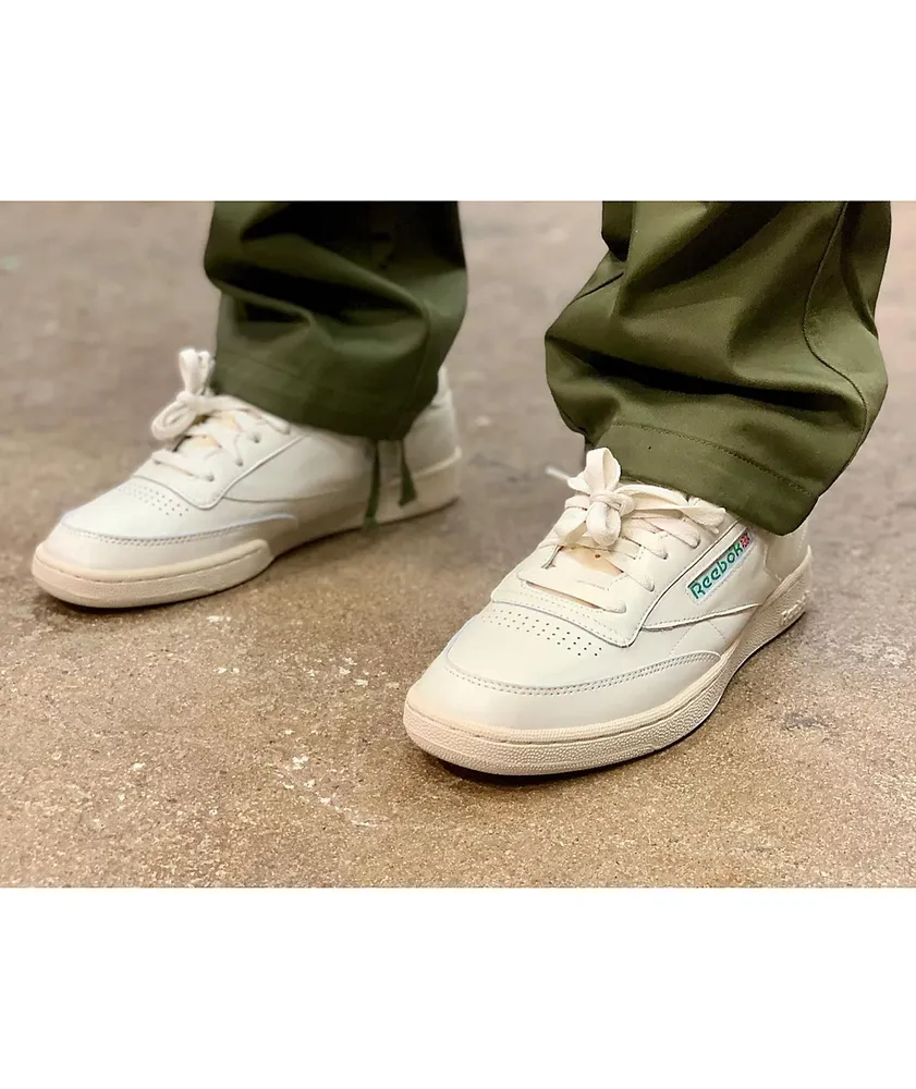 Reebok Club C 85 Vintage White & Green Shoes