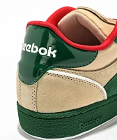 Reebok Club C Bulc Dark Green & Oat Skate Shoes