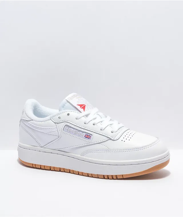 Reebok Club C Double White & Pink Shoes