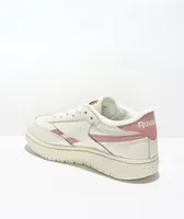 Reebok Club C Double White & Pink Shoes