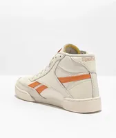 Reebok Club C Forum Chalk & Peach High Top Skate Shoes