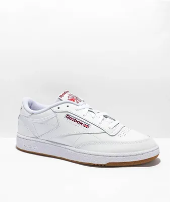 Reebok Club C Foundation White, Burgundy & Gum Shoes