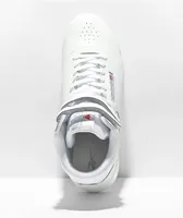 Reebok Freestyle Hi White & Silver Shoes