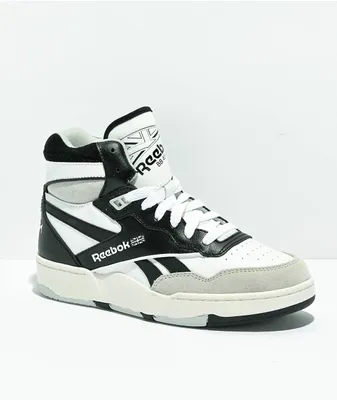 Reebok Kids BB 4000 II Mid Black & White Shoes