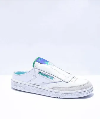 Reebok Laceless White & Blue Mule Shoes