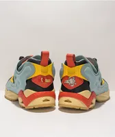 Reebok x Looney Tunes Instapump Fury Blue, Yellow, & Red Shoes