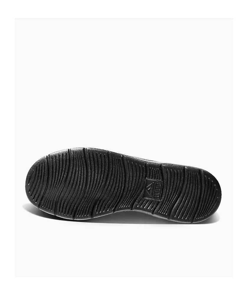 Reef Cushion Coast Mid Black Canvas Slip-On Shoes