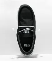 Reef Cushion Coast TX Black & White Canvas Slip-On Shoes