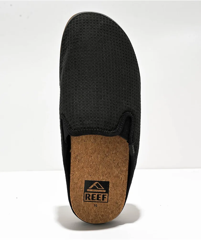 Reef Cushion Homey Black Slippers