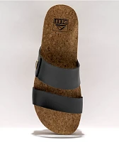 Reef Cushion Vista Hi Black Sandals