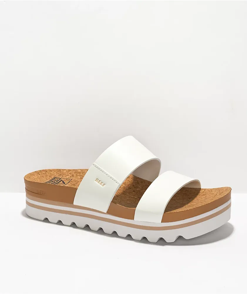 Women's Cushion Vista Hi Slides in Natural | REEF®