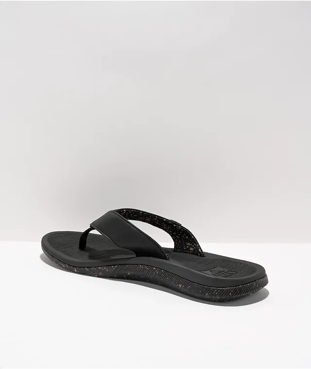 Reef Santa Ana Mosaic Black Sandals