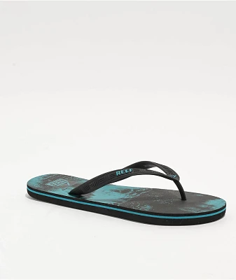 Reef Seaside Prints Washed Aqua Sandals