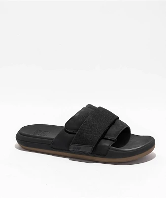 Reef Sojourn Black & Gum Slide Sandals