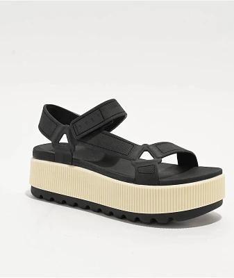 Reef Water Rem Higher Black Vintage Platform Sandals