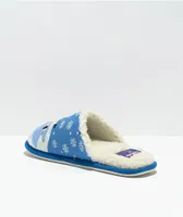 Reef x Tipsy Elves Censored Santa Blue & White Slippers