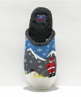 Reef x Tipsy Elves Melting Snowman Blue Slippers