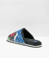 Reef x Tipsy Elves Melting Snowman Blue Slippers