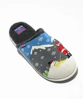 Reef x Tipsy Elves Melting Snowman Blue Slippers