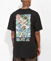 Reel Happy Co. Lucky Bass Black T-Shirt