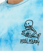 Reel Happy Co. Slap Trap Blue Tie Dye T-Shirt