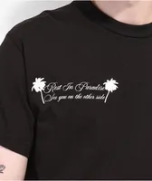 Rest In Paradise by Anuel AA Wings Black T-Shirt