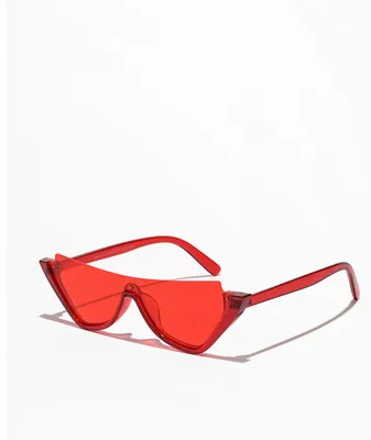 Retro Pointe Red Cat Eye Sunglasses