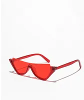 Retro Pointe Red Cat Eye Sunglasses