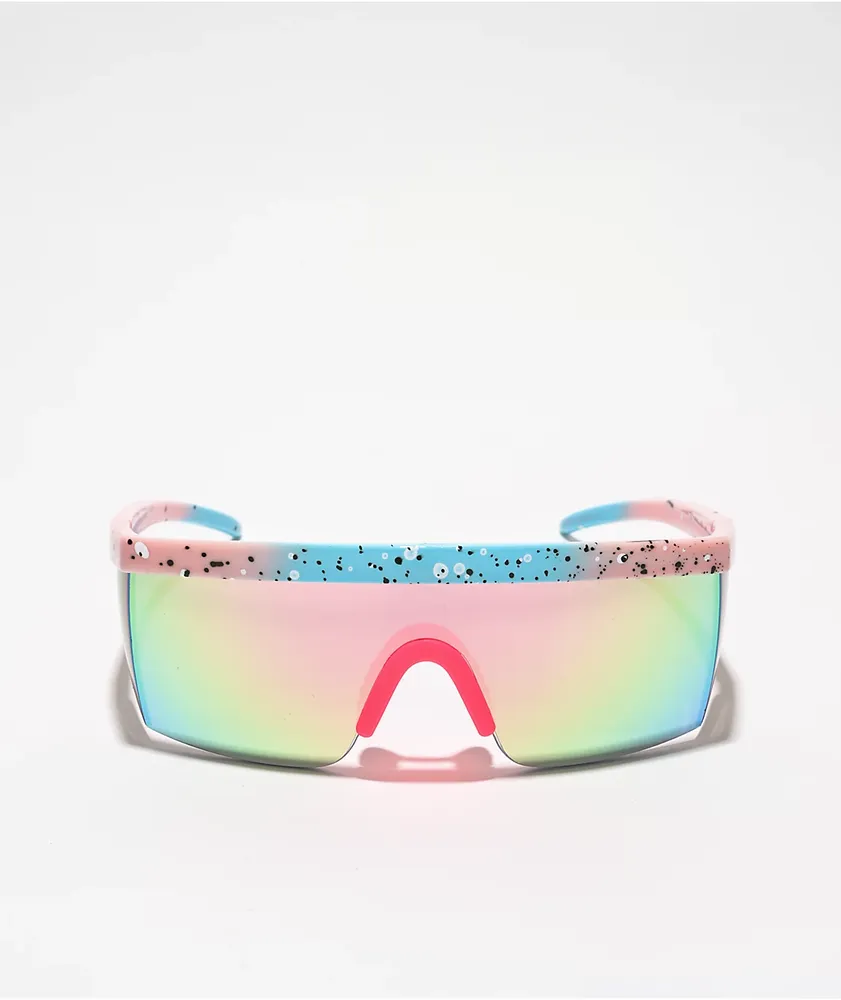 Revo Pink Speckle Shield Sunglasses