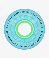 Ricta Clouds 55mm 78a Iridescent Blue Crusier Skateboard Wheels