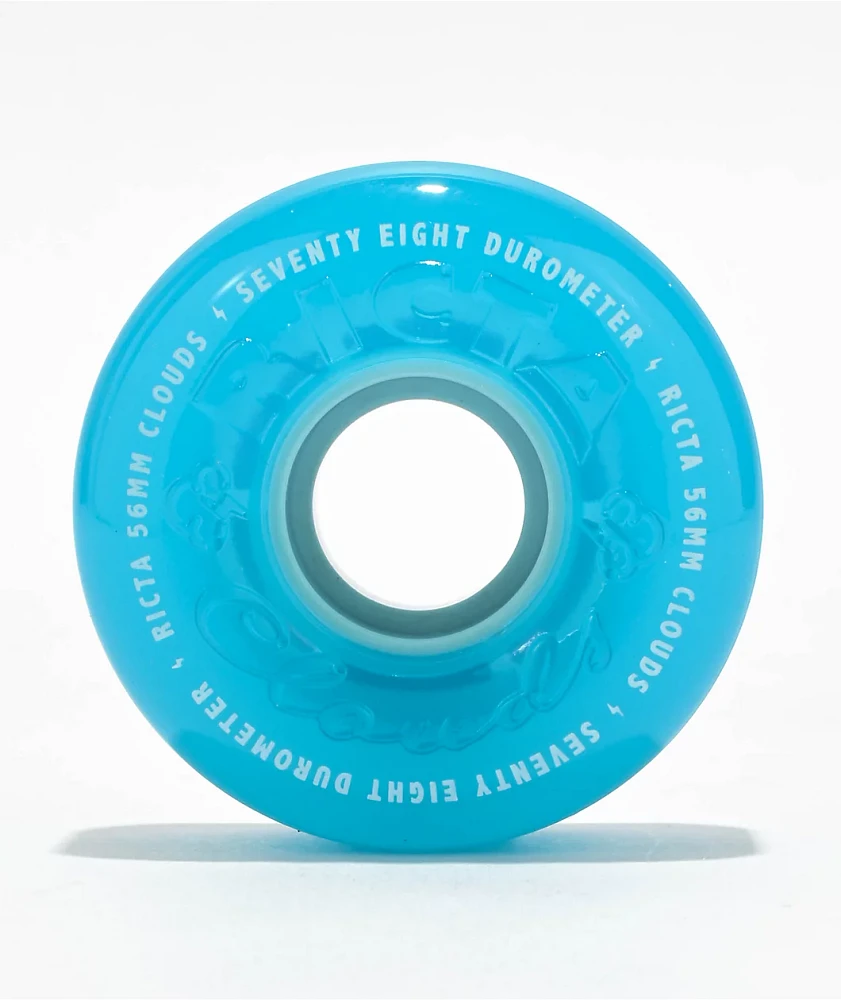 Ricta Clouds 56mm 78a Blue Clear Crusier Skateboard Wheels