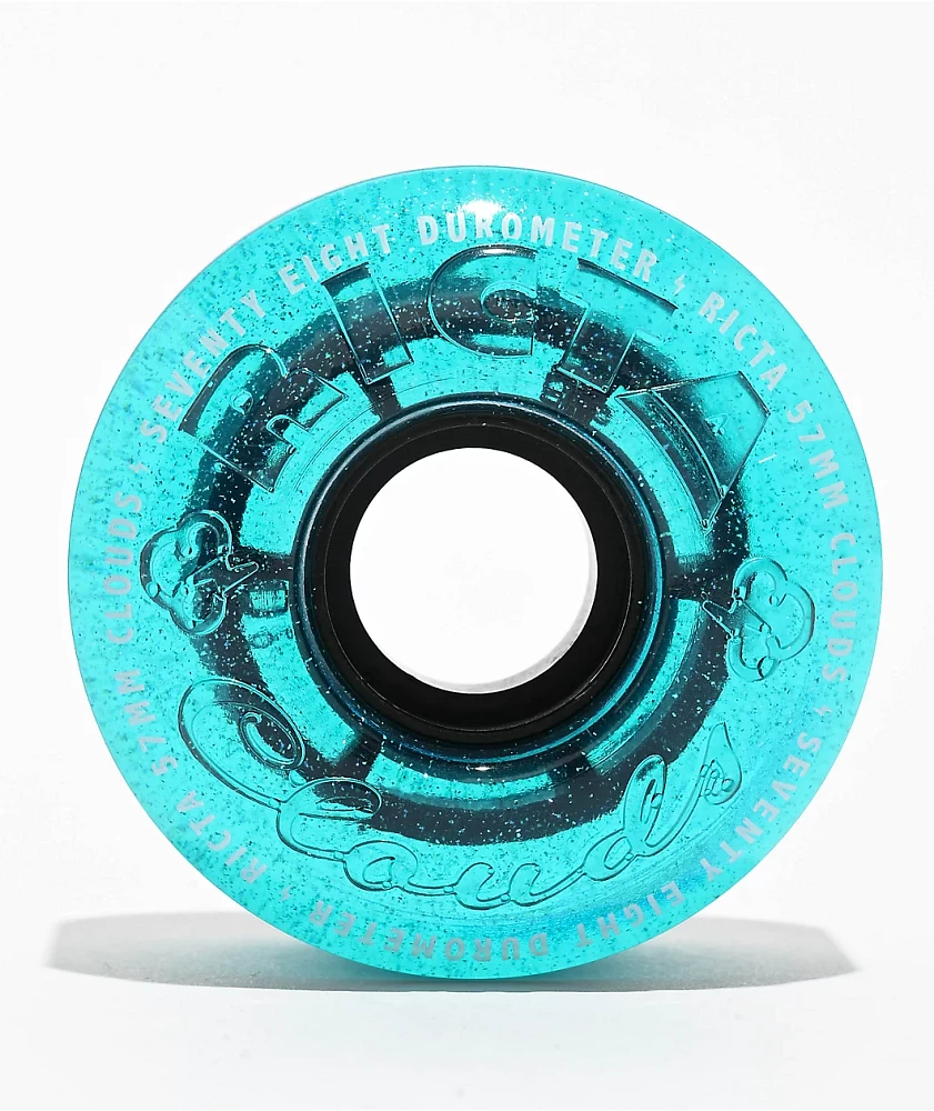 Ricta Clouds 57mm 78a Iridescent Blue Crusier Skateboard Wheels