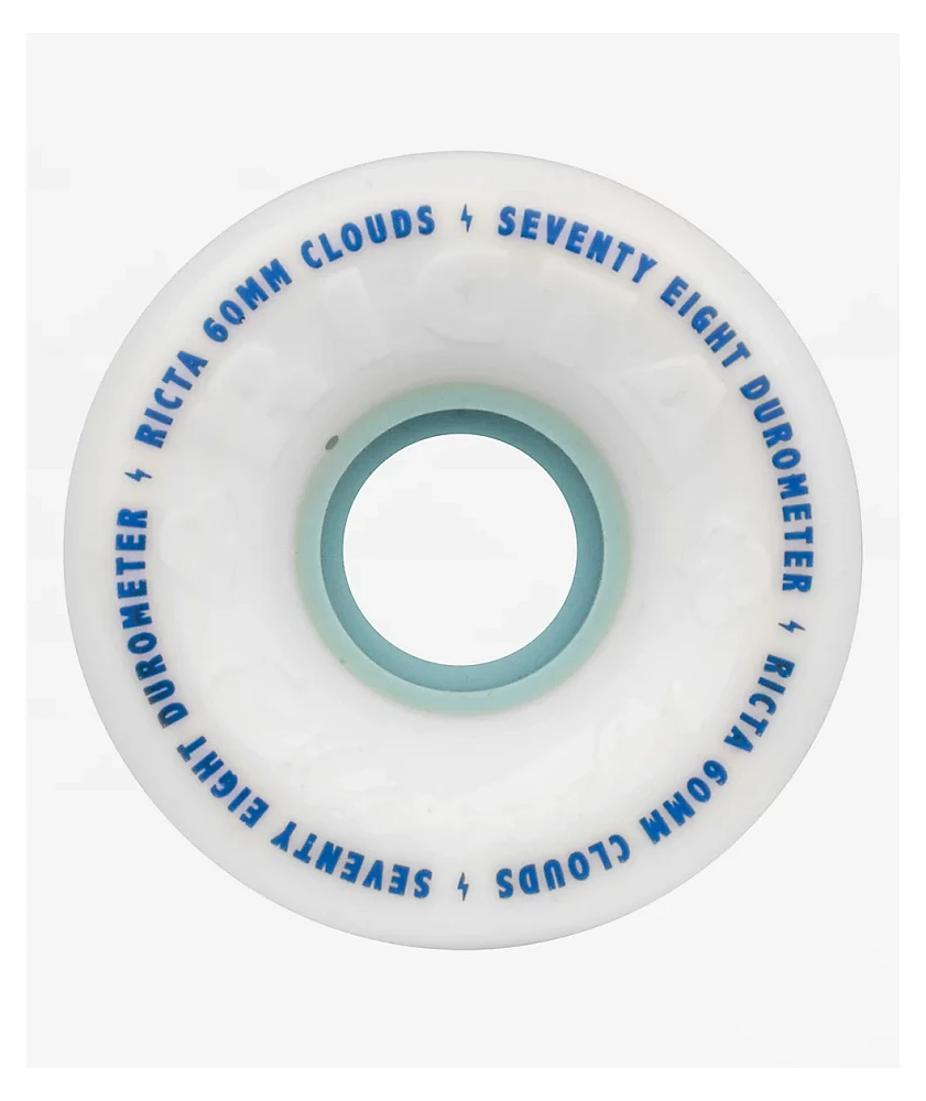 Ricta Clouds 60mm 78a White Cruiser Skateboard Wheels