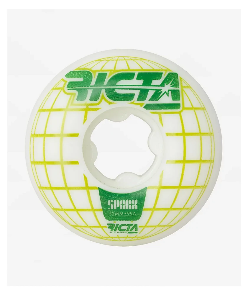 Ricta Mainframe Sparkx 52mm 99a White Skateboard Wheels