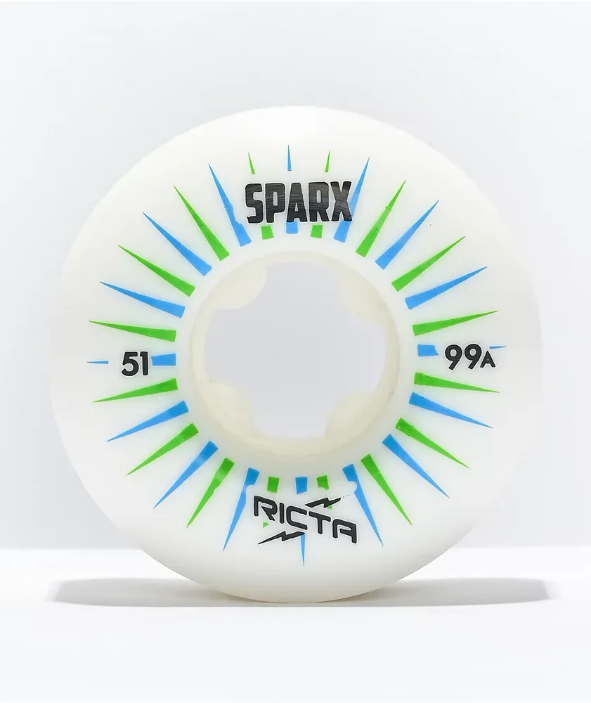 Ricta Sparx 51mm 99a White Skateboard Wheels