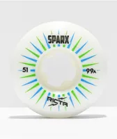 Ricta Sparx 51mm 99a White Skateboard Wheels