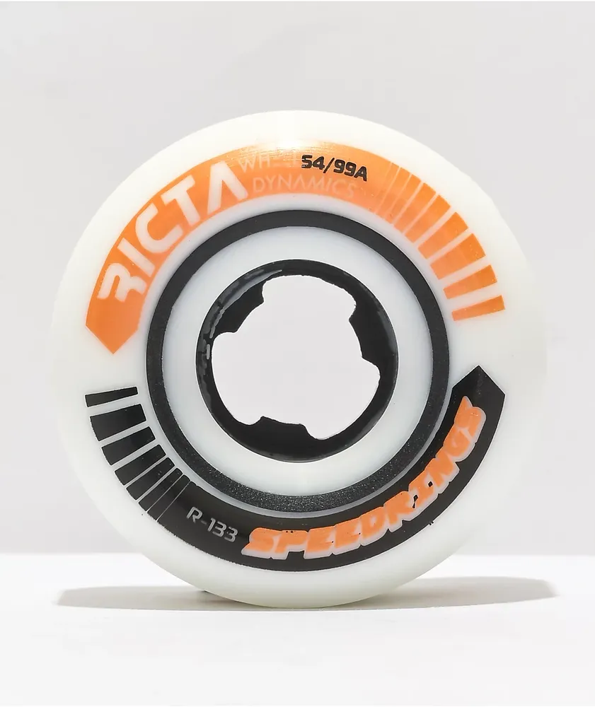 Ricta Speedrings 54mm 99a White Skateboard Wheels