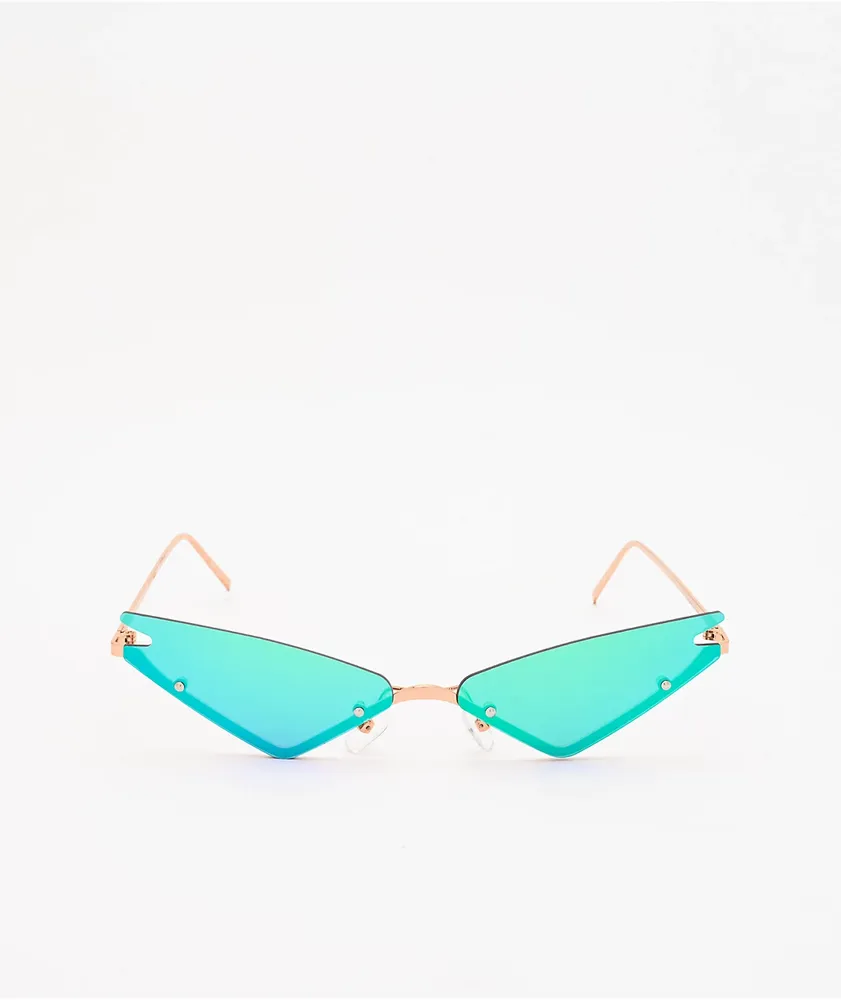 Rimless Micro Cat Eye Sunglasses