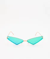 Rimless Micro Cat Eye Sunglasses