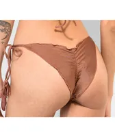 Rio De Sol Frufru Shimmer Copper Bikini Bottom