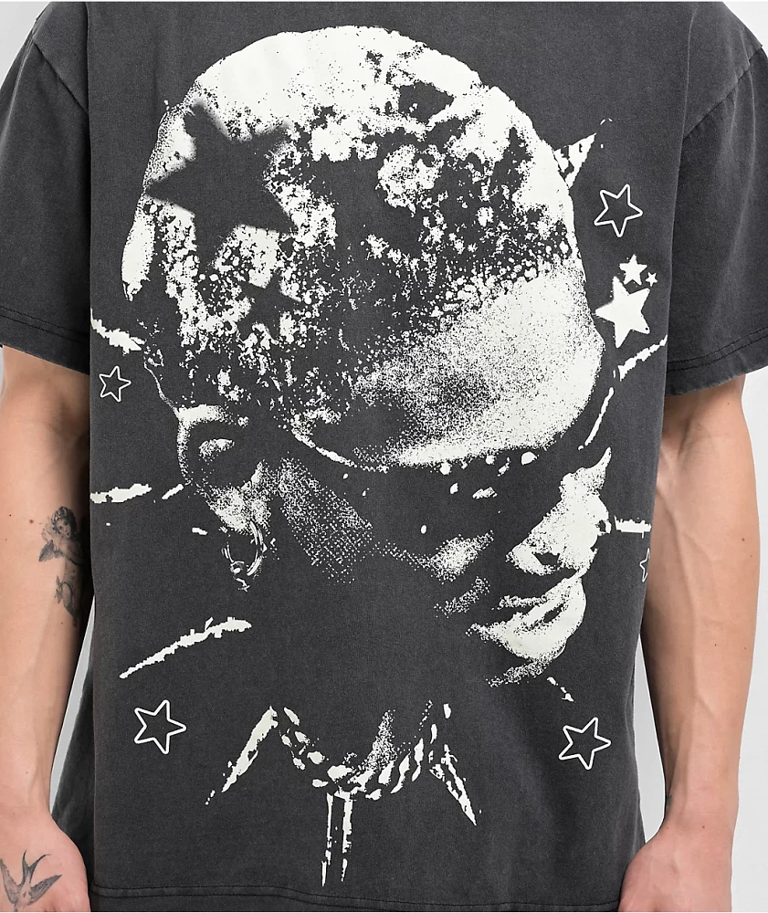 Rodman Apparel Chain Necklace Black Wash T-Shirt